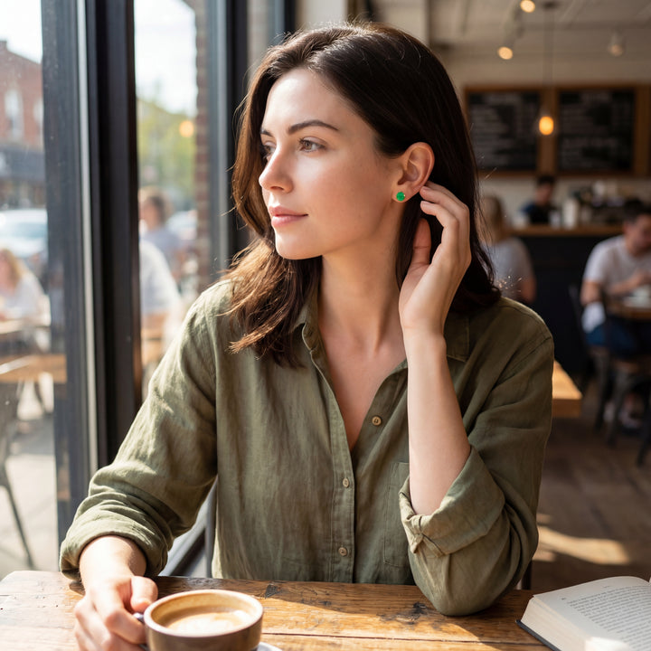 Estate Color Stone Earring