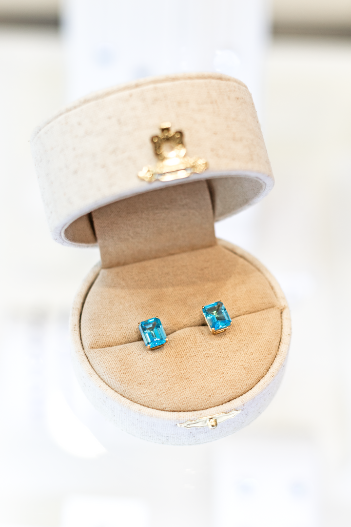 Estate Colored Stone Earrings