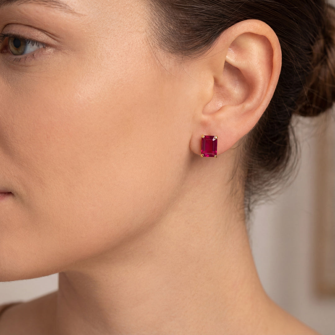 Estate Colored Stone Earrings