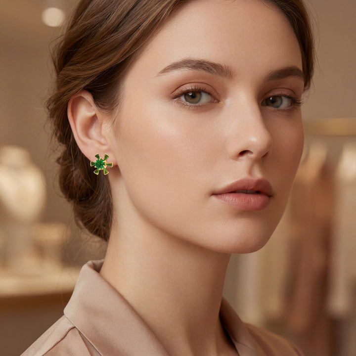 Estate Colored Stone Earrings