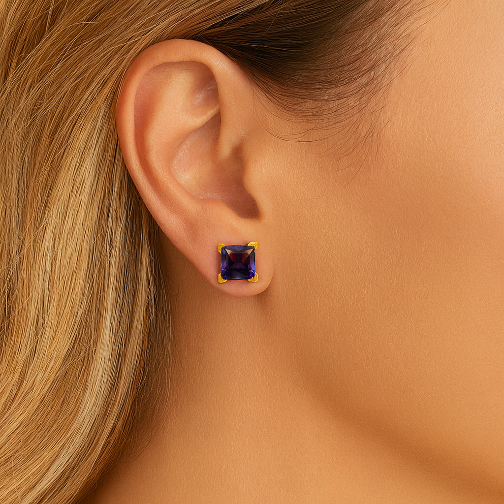 Estate Colored Stone Earrings