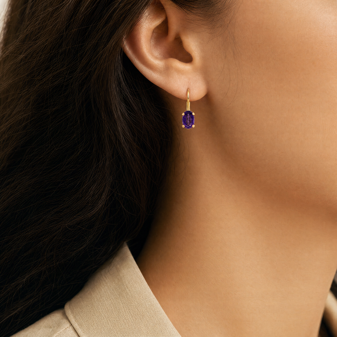 Estate Colored Stone Earrings