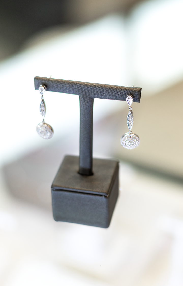Estate Diamond Earrings
