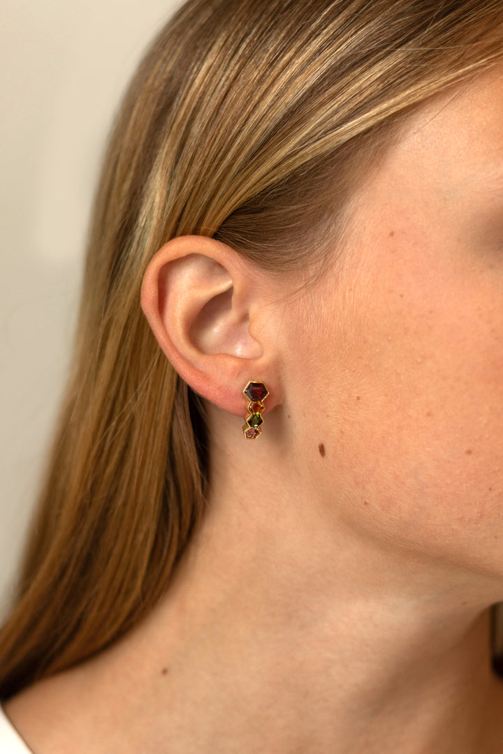 Estate Colored Stone Earrings