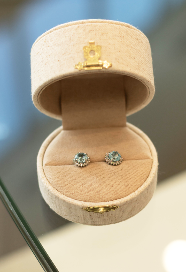 Estate Color Stone Earring