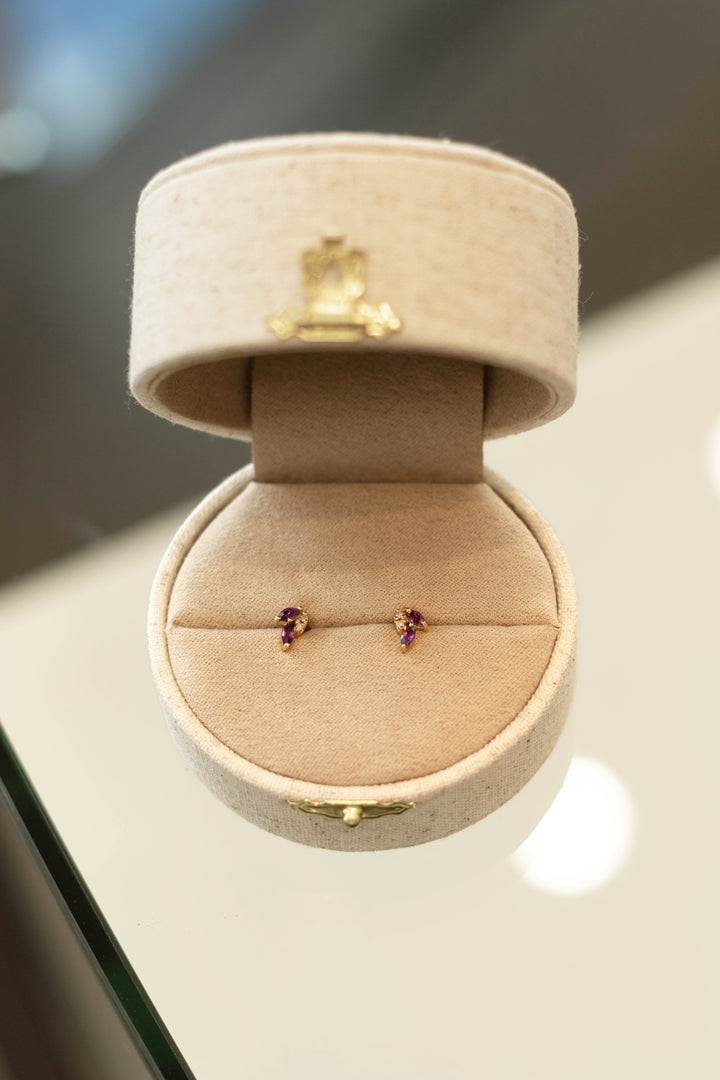 Estate Colored Stone Earrings