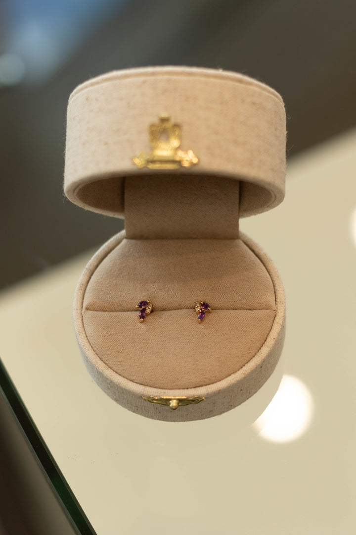 Estate Colored Stone Earrings