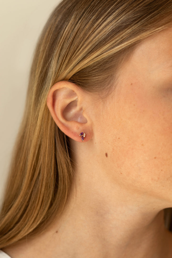 Estate Colored Stone Earrings