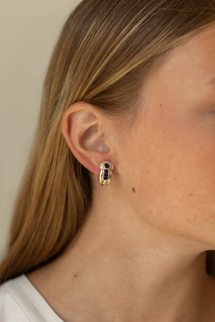 Estate Colored Stone Earrings