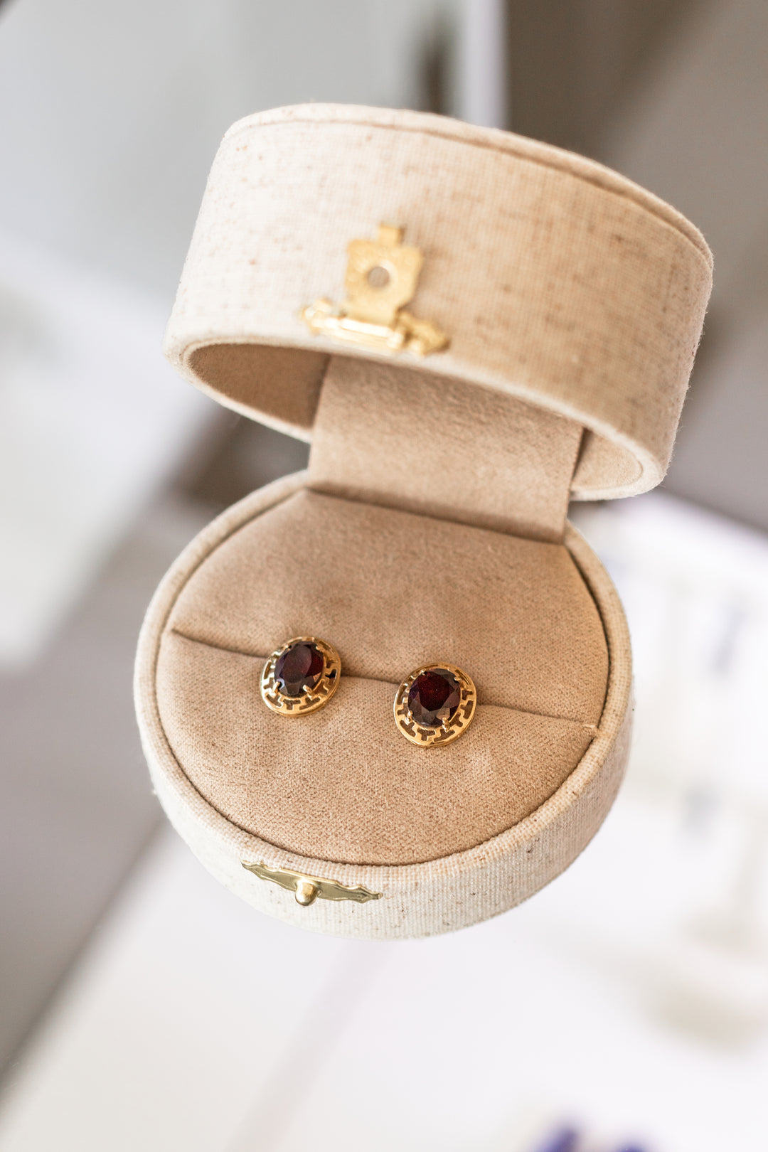 Estate Colored Stone Earrings