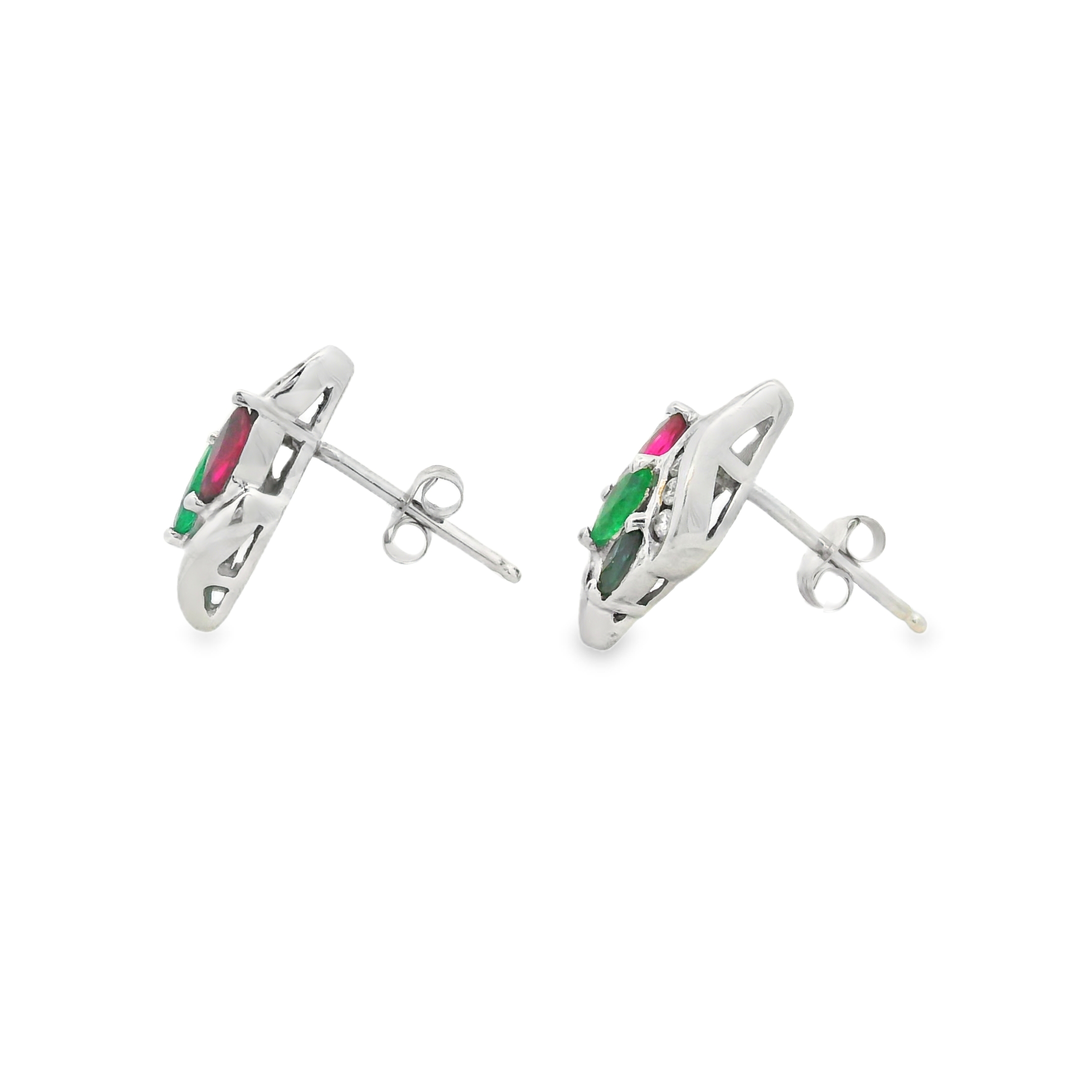 Estate Colored Stone Earrings