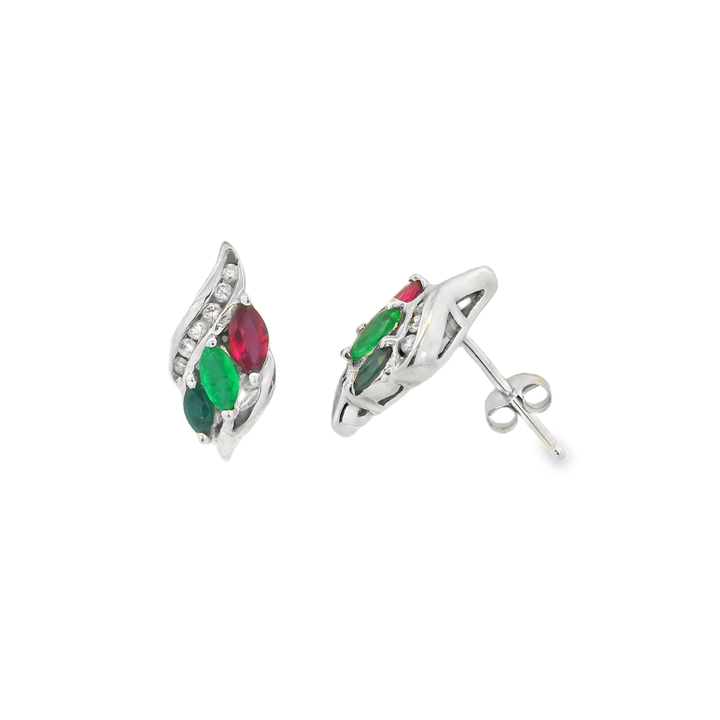 Estate Colored Stone Earrings