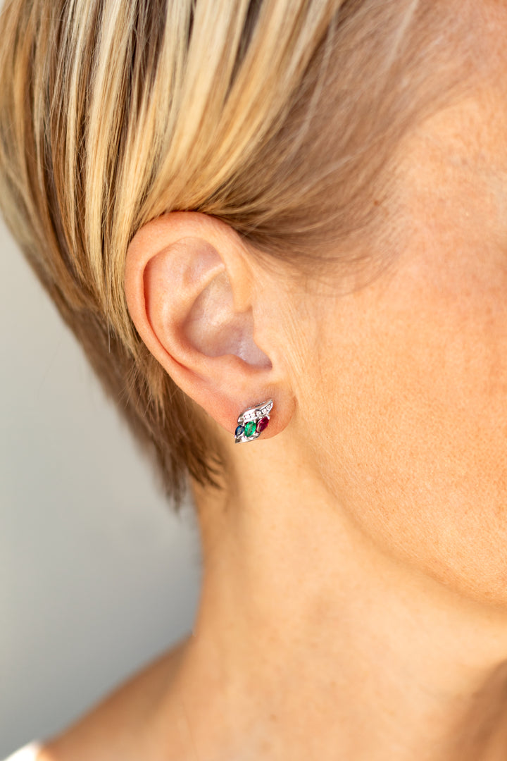 Estate Colored Stone Earrings