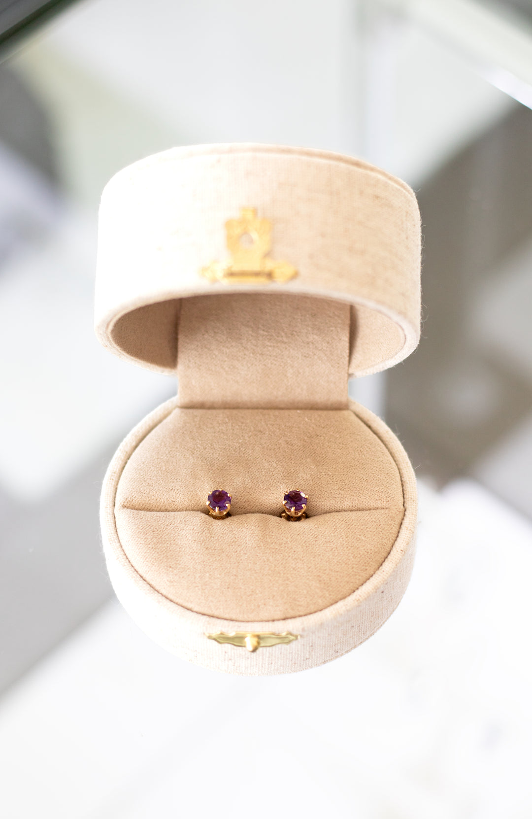 Estate Colored Stone Earrings
