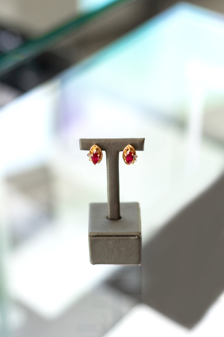 Estate Colored Stone Earrings