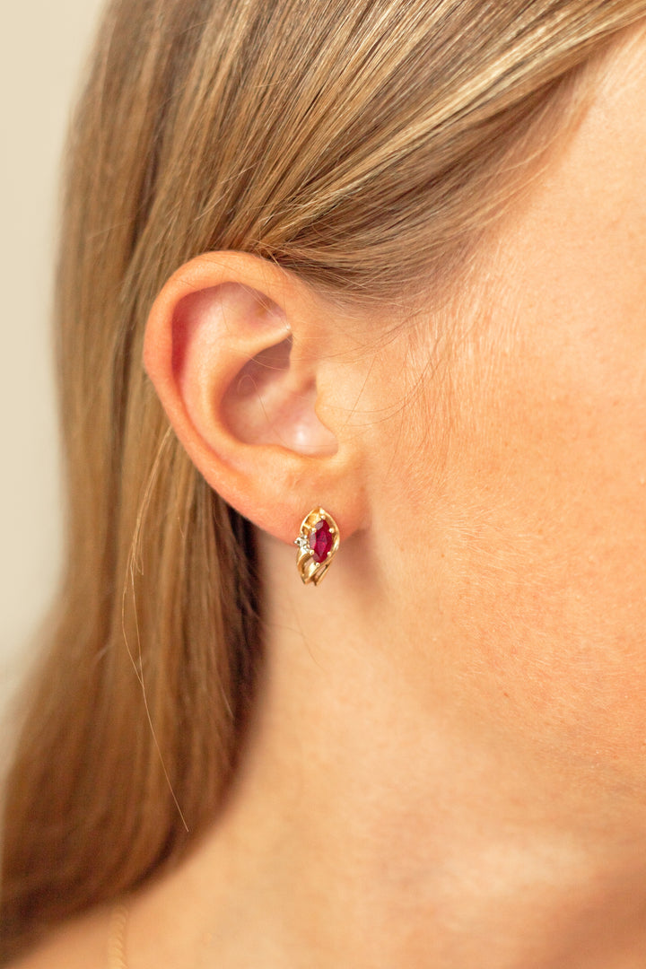 Estate Colored Stone Earrings