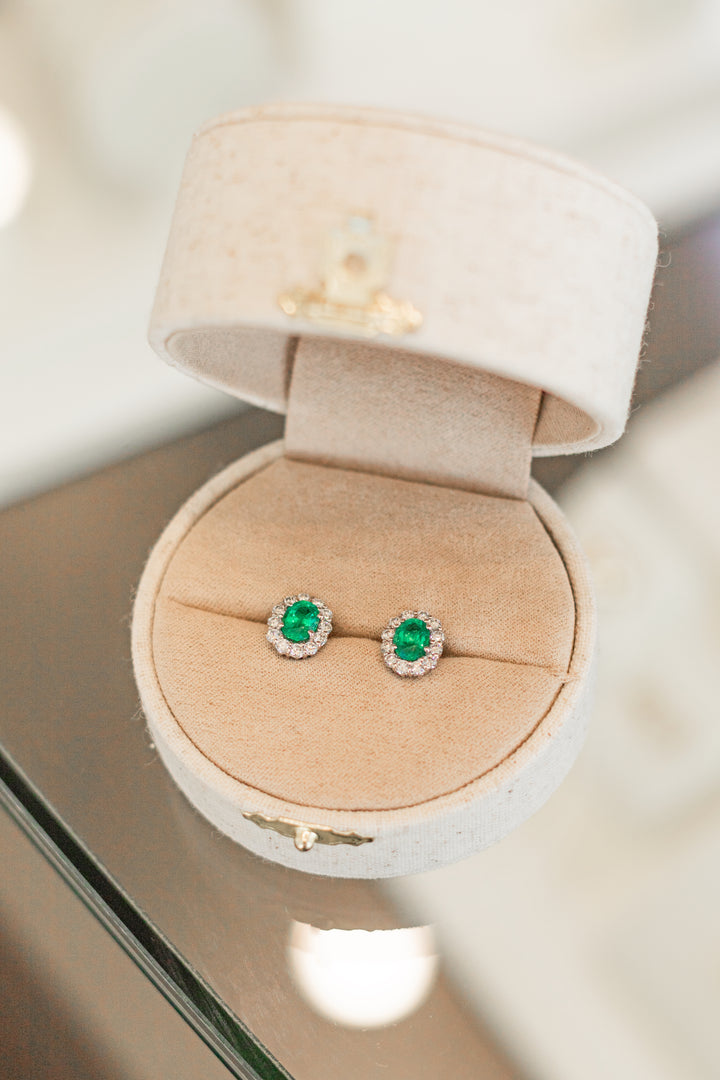 Estate Colored Stone Earrings