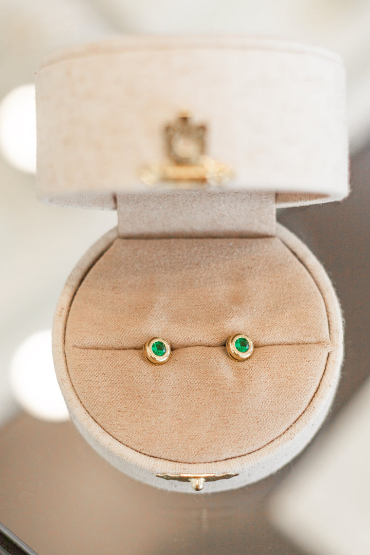 Estate Colored Stone Earrings