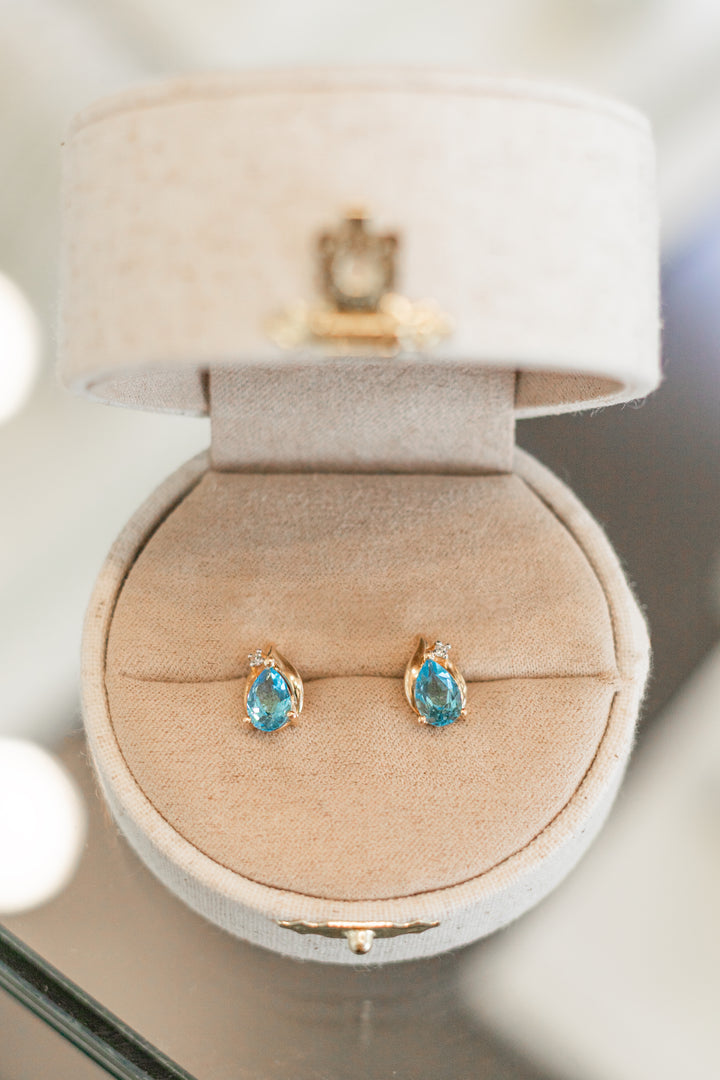 Estate Colored Stone Earrings