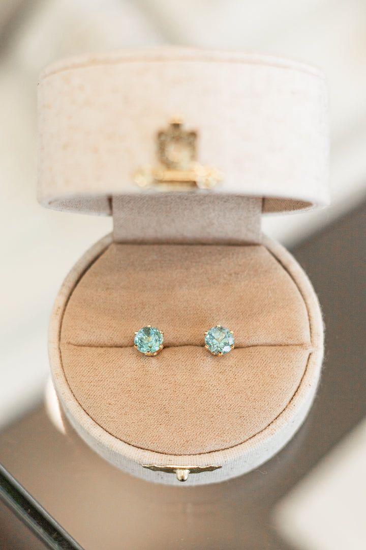 Estate Colored Stone Earrings