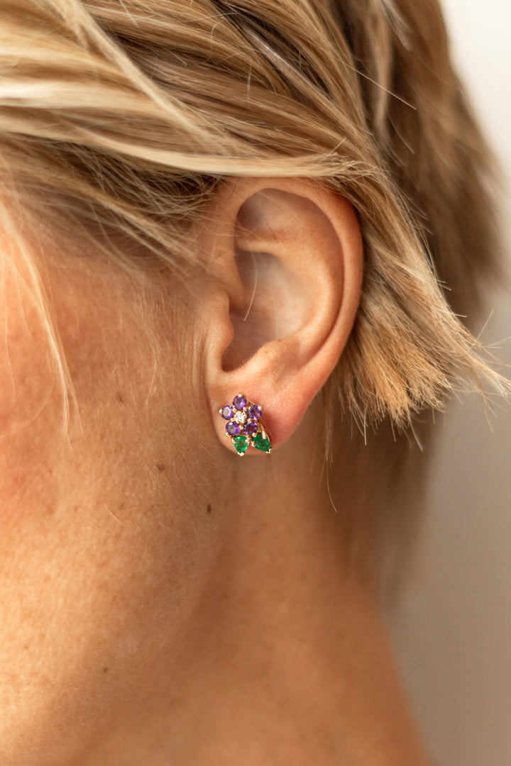 Estate Colored Stone Earrings