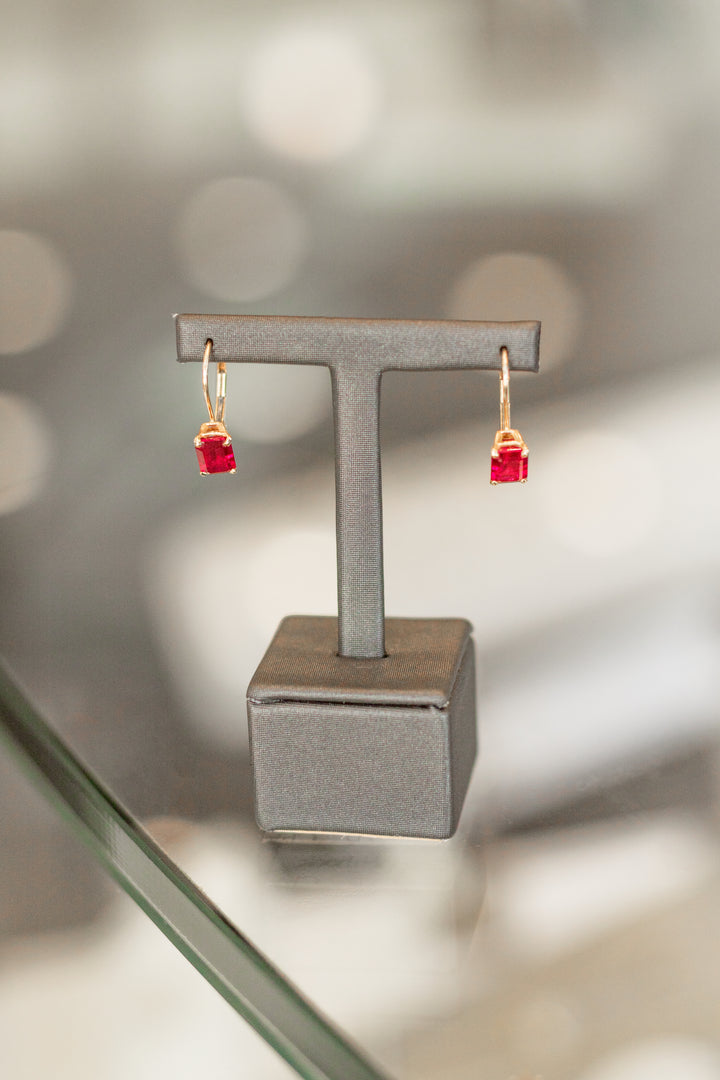 Estate Colored Stone Earrings