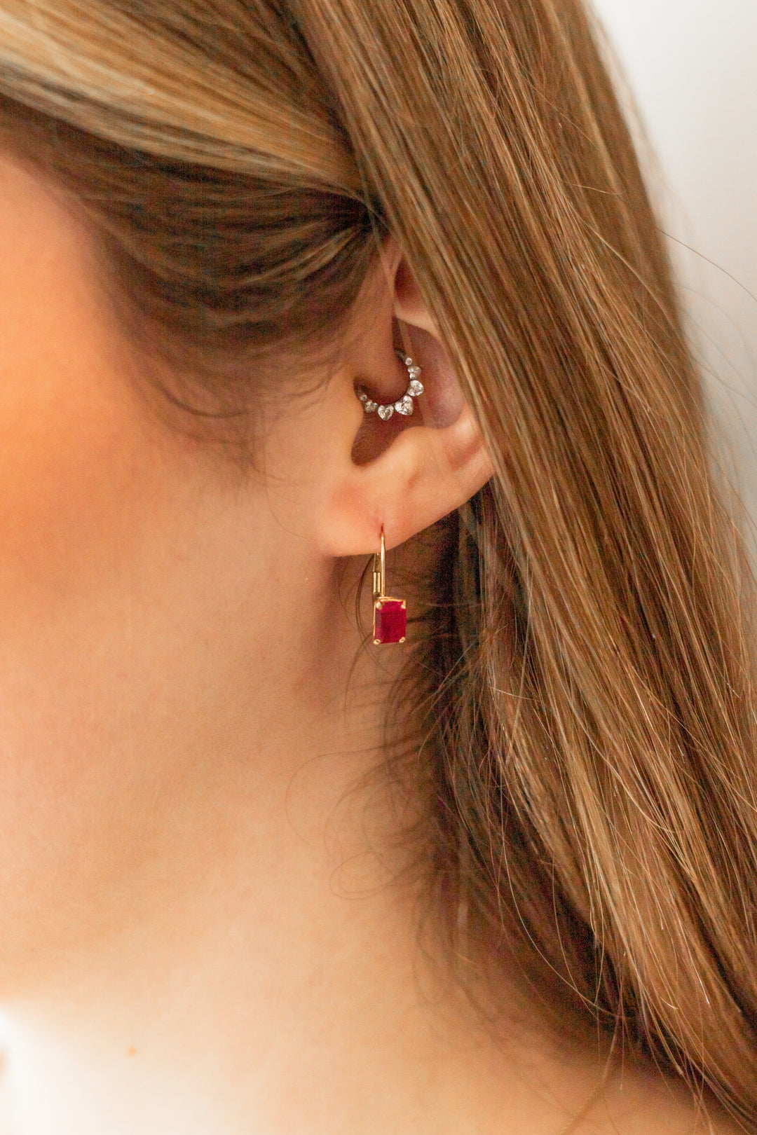 Estate Colored Stone Earrings