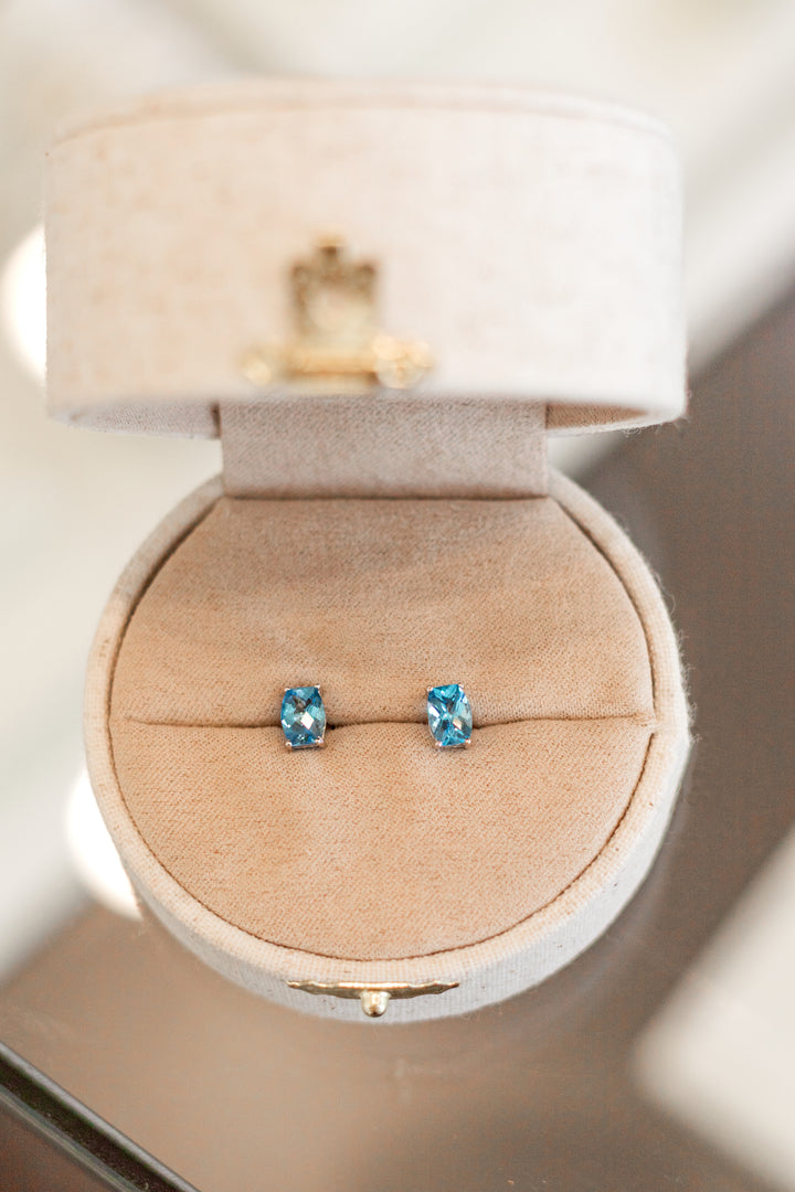Estate Colored Stone Earrings