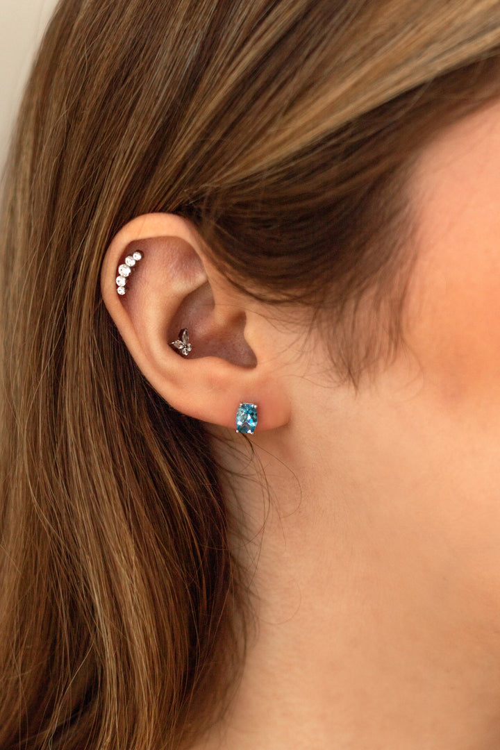 Estate Colored Stone Earrings