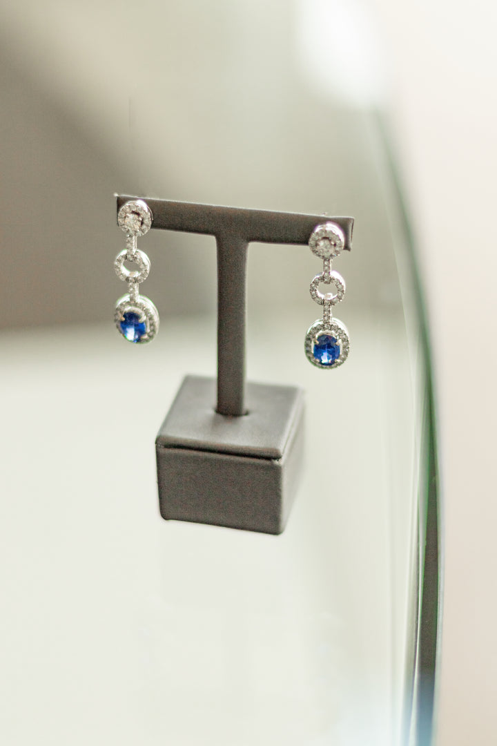 Estate Colored Stone Earrings