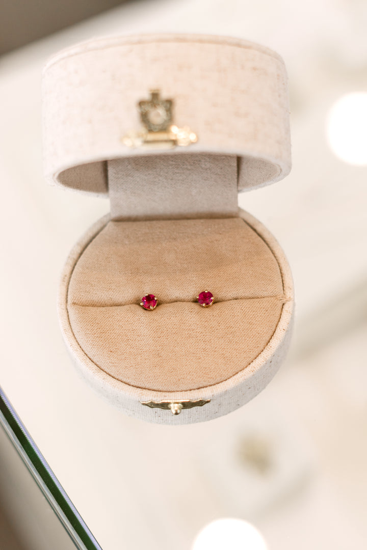 Estate Colored Stone Earrings