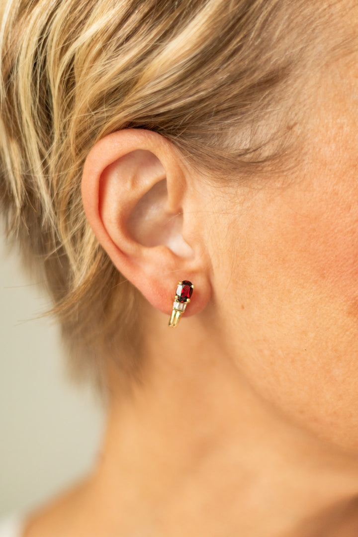 Estate Colored Stone Earrings