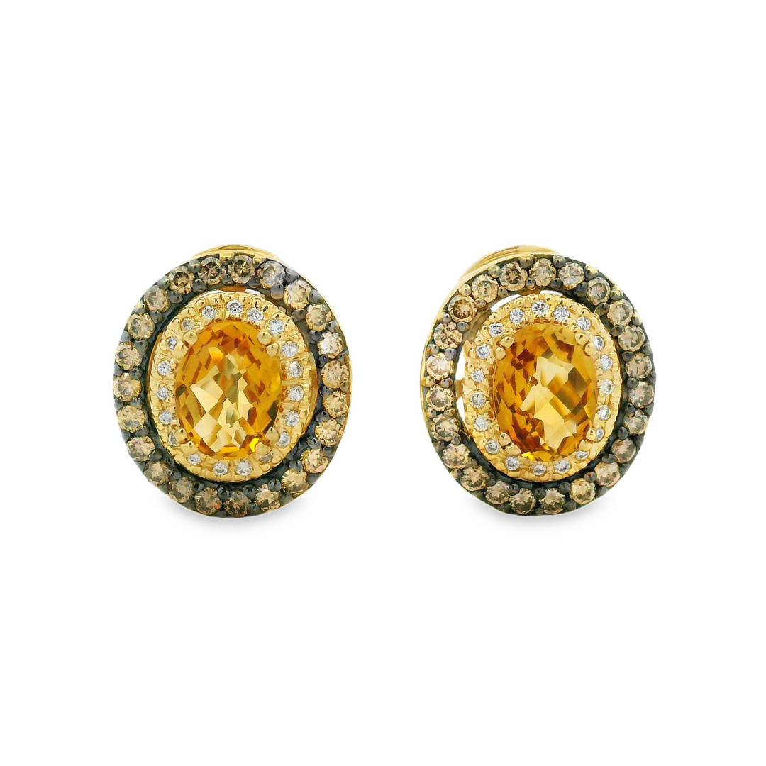 Estate Colored Stone Earrings