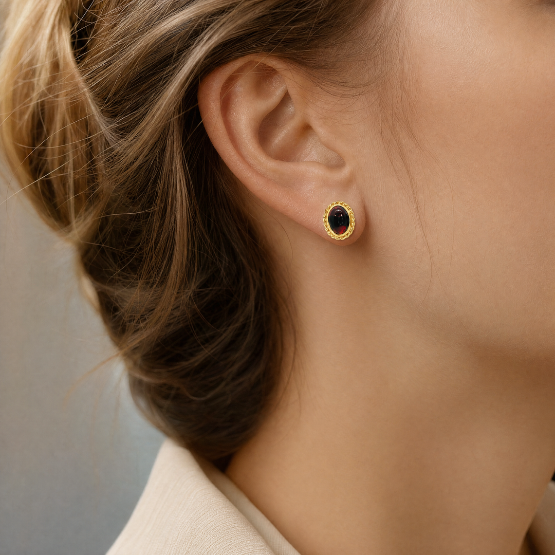 Estate Colored Stone Earrings