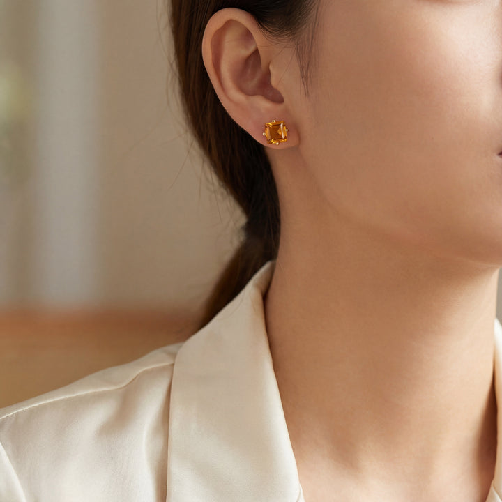 Estate Colored Stone Earrings