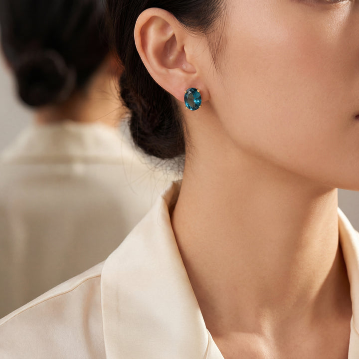Estate Colored Stone Earrings