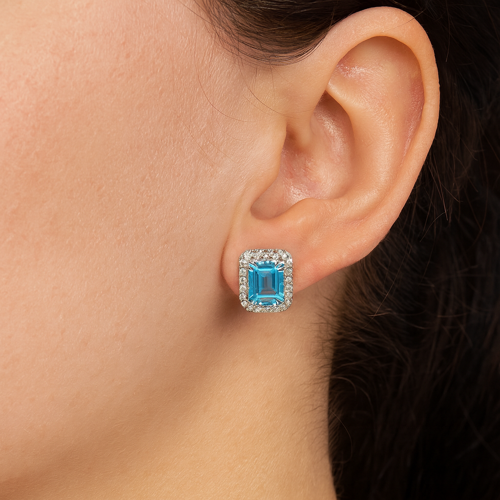 Estate Colored Stone Earrings