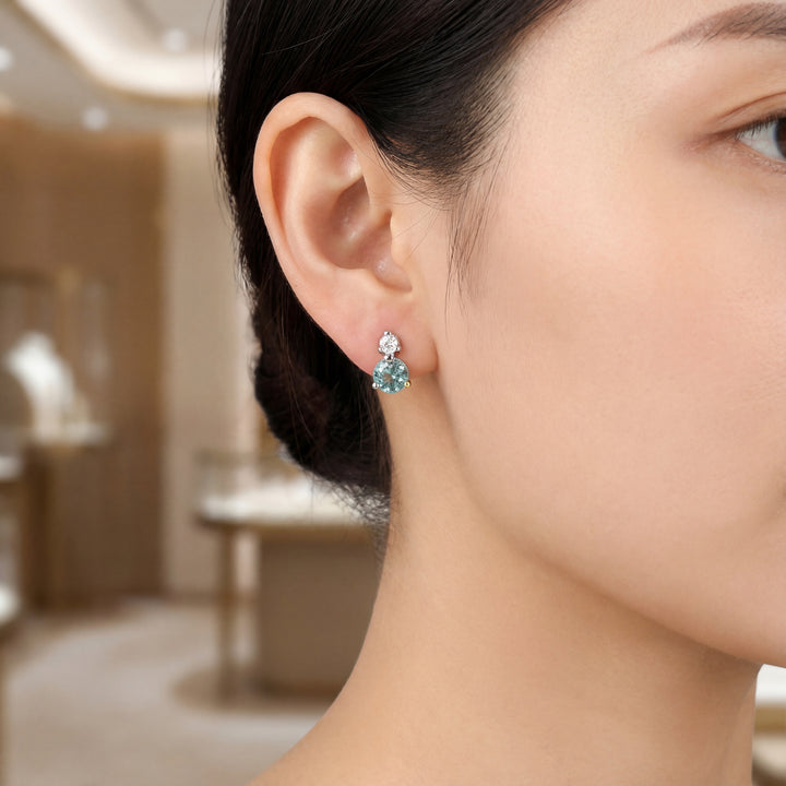 Estate Colored Stone Earrings