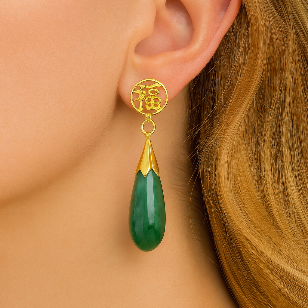 Estate Colored Stone Earrings