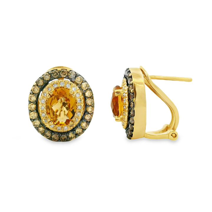 Estate Colored Stone Earrings
