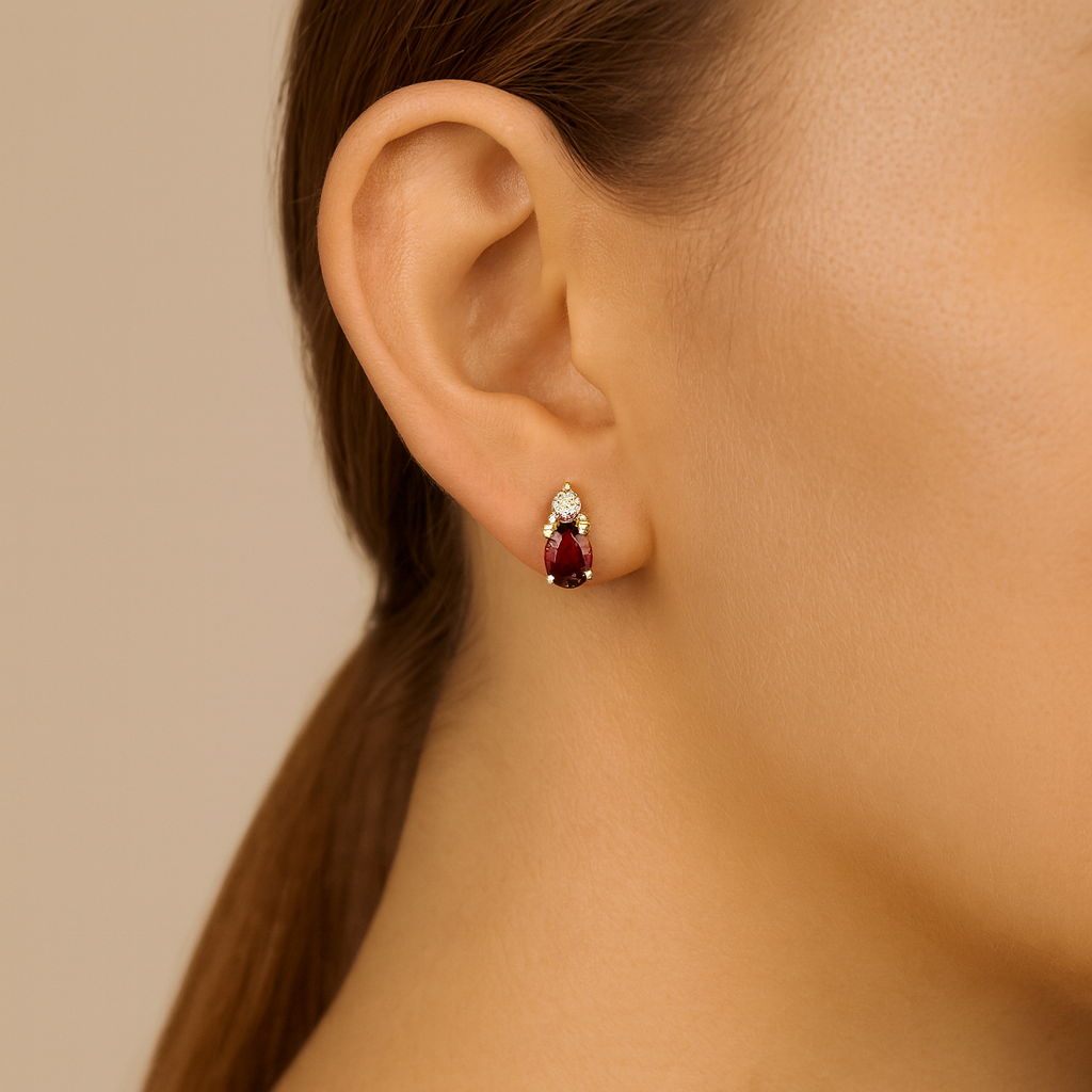 Estate Colored Stone Earrings