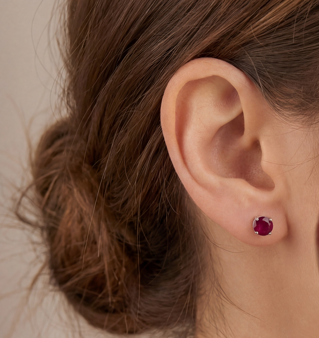 Estate Colored Stone Earrings