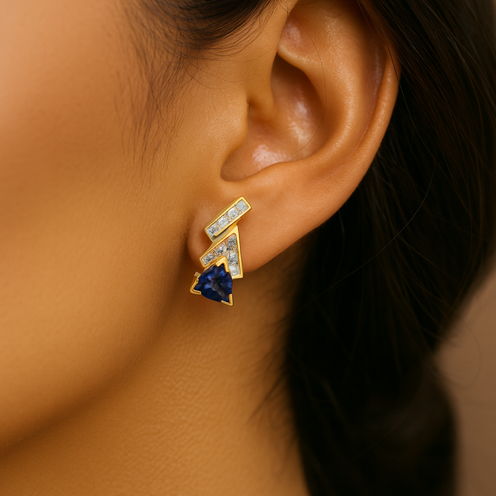 Estate Colored Stone Earrings