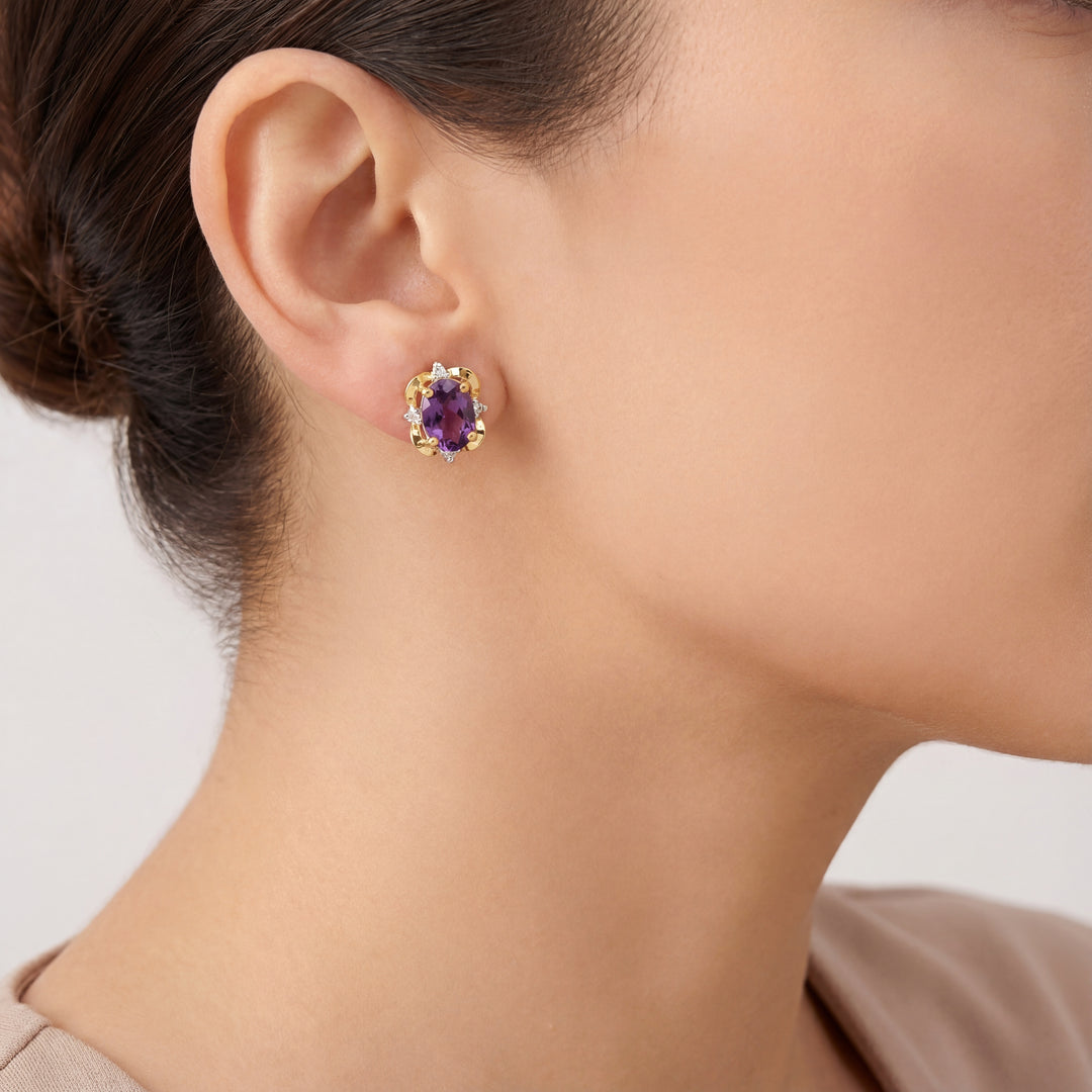 Estate Colored Stone Earrings