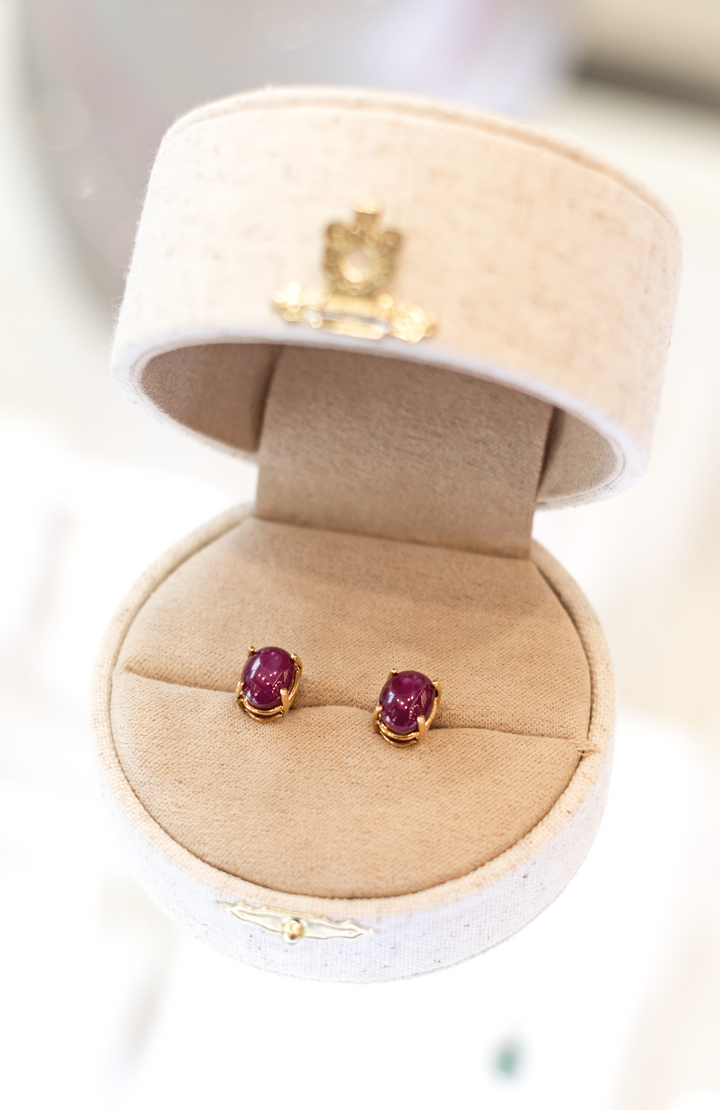 Estate Colored Stone Earrings
