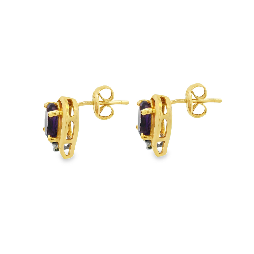 Estate Colored Stone Earrings