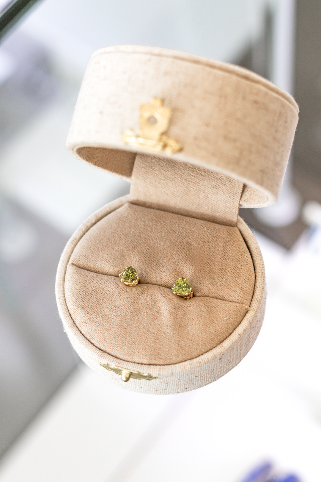Estate Colored Stone Earrings